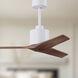 Atlas Mollywood 42 inch Matte White with Walnut Tone Blades Ceiling Fan, Atlas