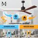 Atlas Nan XL 72 inch Textured Bronze with Walnut Blades Ceiling Fan