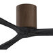 Atlas Irene-3H 52 inch Walnut with Matte Black Blades Ceiling Mount Paddle Fan, Flush Mounted