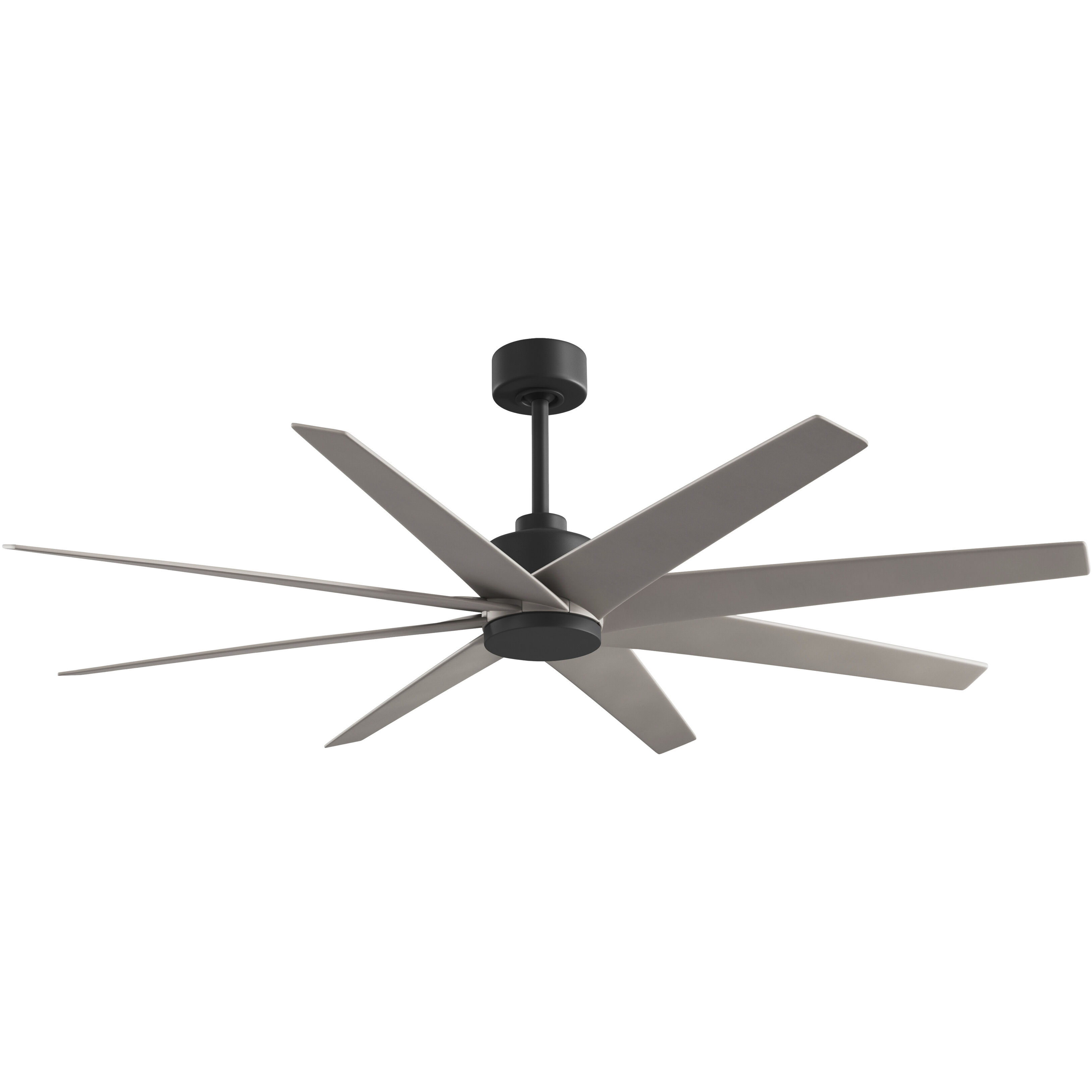 Atlas Ariella 64 inch Matte Black with Brushed Nickel Blades Ceiling Fan