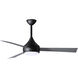 Atlas Donaire 52 inch Matte Black with Silver Blades Indoor/Outdoor Ceiling Fan, 316 Marine Grade Stainless Steel