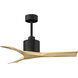Atlas Nan 42 inch Matte Black with Light Maple Tone Blades Ceiling Fan