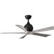 Atlas Irene-5 52 inch Matte Black with Barn Wood Tone Blades Paddle Fan, Paddle Fan