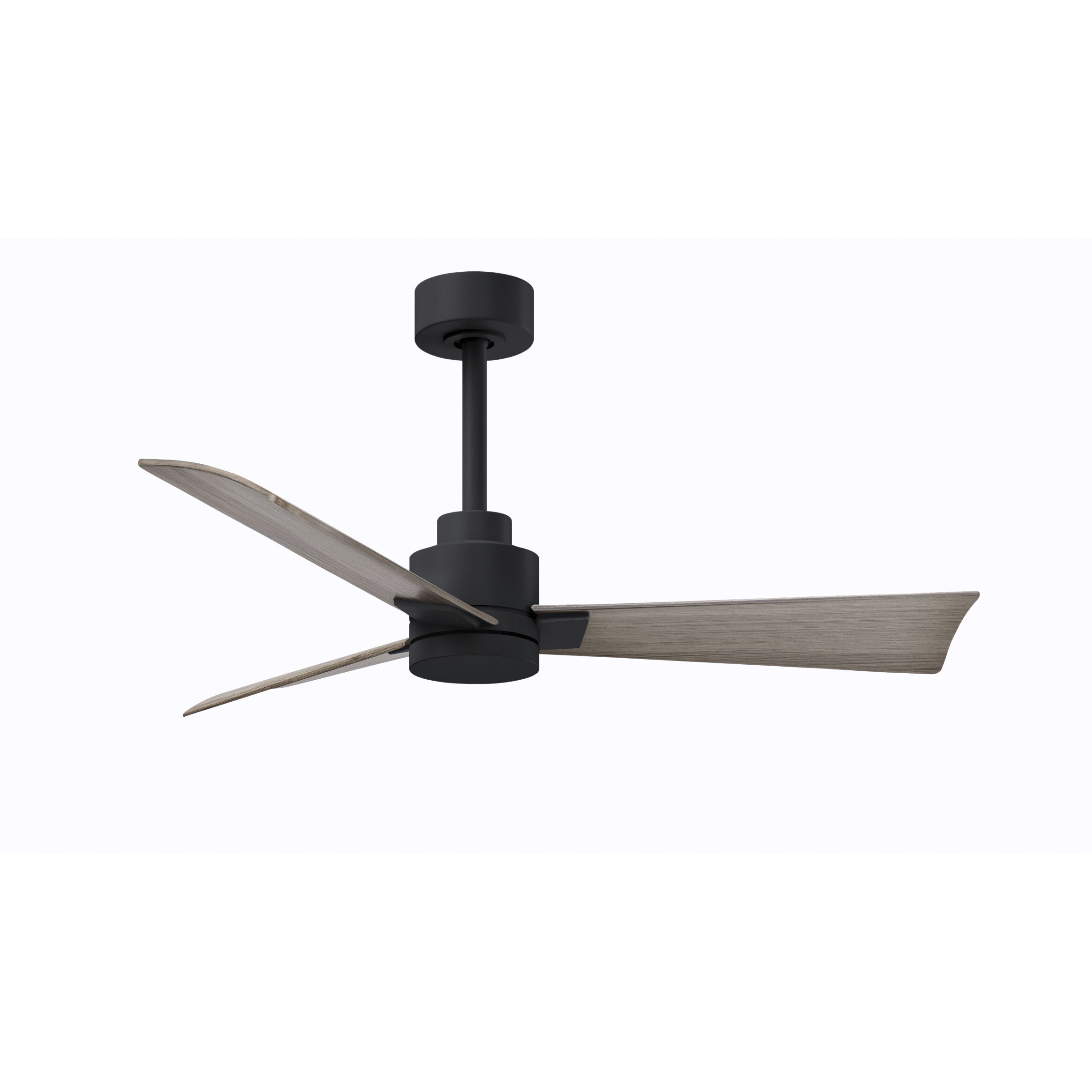 Atlas Alessandra 42 inch Matte Black with Gray Ash Tone Blades Ceiling Fan
