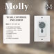 Atlas Molly 56 inch Brushed Nickel with Old Oak Tone Blades Ceiling Fan
