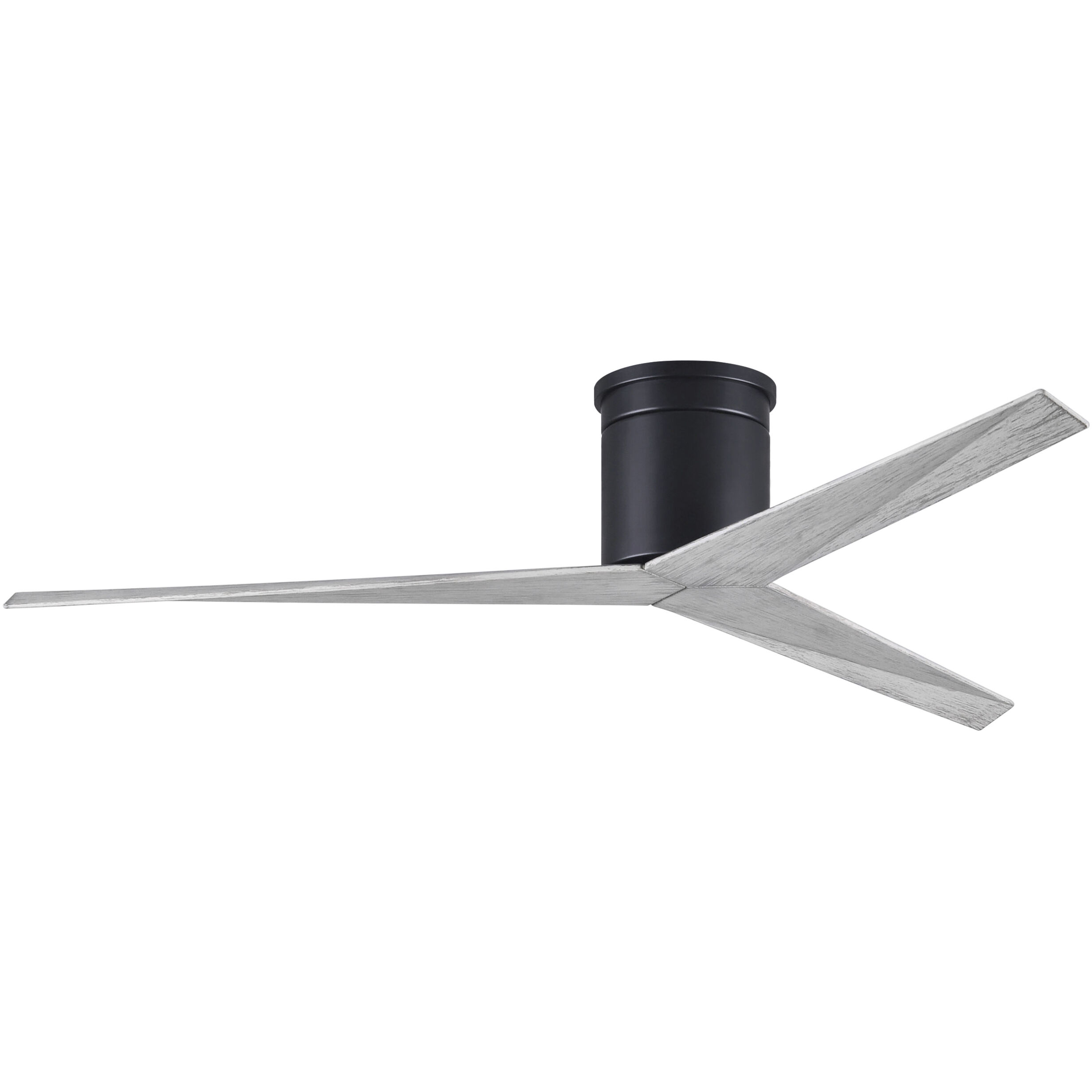 Atlas Eliza-H 56 inch Matte Black with Barn Wood Tone Blades Flush Mount Ceiling Fan, Atlas