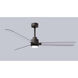 Atlas Alessandra-LK 56 inch Textured Bronze with Brushed Nickel Blades Indoor/Outdoor Ceiling Fan