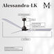 Atlas Alessandra - LK 72 inch Textured Bronze with Brushed Nickel Blades Ceiling Fan