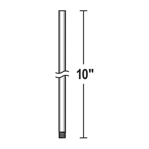 Atlas Brushed Nickel Fan Down Rod in 10