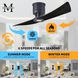Atlas Lindsay 52 inch Matte Black Ceiling Fan, Atlas