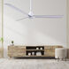 Atlas Alessandra 42 inch Matte White with Brushed Nickel Blades Indoor/Outdoor Ceiling Fan