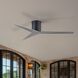 Atlas Eliza-H 56 inch Matte Black with Brushed Nickel Blades Flush Mount Ceiling Fan, Atlas