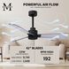 Atlas Alessandra 42 inch Matte Black with Brushed Nickel Blades Indoor/Outdoor Ceiling Fan