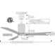 Atlas Patricia-3 60 inch Gloss White with Walnut Tone Blades Ceiling Fan, Atlas