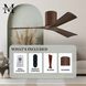 Atlas Irene-3H 42 inch Walnut Ceiling Mount Paddle Fan, Flush Mounted