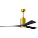 Atlas Patricia-3 60 inch Brushed Brass with Matte Black Blades Ceiling Fan