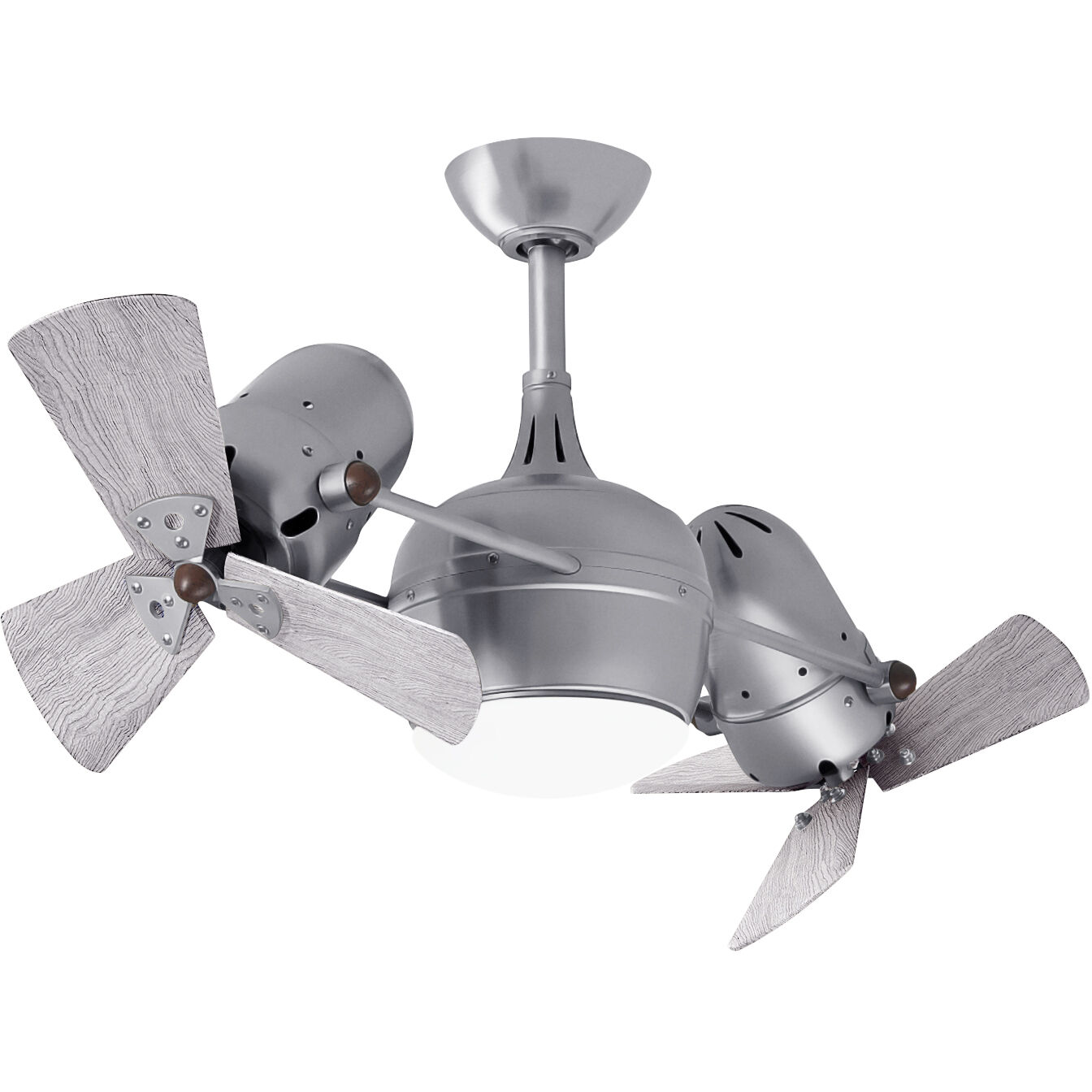 Atlas Dagny - LK 16 inch Brushed Nickel with Barn Wood Tone Blades Rotational Ceiling Fan
