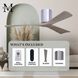 Atlas Irene-3H 72 inch Brushed Nickel with Gray Ash Tone Blades Ceiling Fan