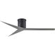 Atlas Eliza-H 56 inch Matte Black with Brushed Nickel Blades Flush Mount Ceiling Fan, Atlas