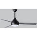 Atlas Donaire 52 inch Matte Black with Silver Blades Indoor/Outdoor Ceiling Fan, 316 Marine Grade Stainless Steel