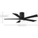 Atlas Irene-5HLK 52 inch Walnut Tone Ceiling Mount Paddle Fan, Flush Mounted