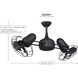 Atlas Dagny 40 inch Matte Black Ceiling Fan