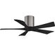 Atlas Irene-5H 42 inch Brushed Pewter with Matte Black Blades Flush Mount Paddle Fan, Flush Mounted