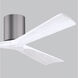 Atlas Irene-3H 60 inch Brushed Pewter with Matte White Blades Ceiling Fan, Flush Mounted