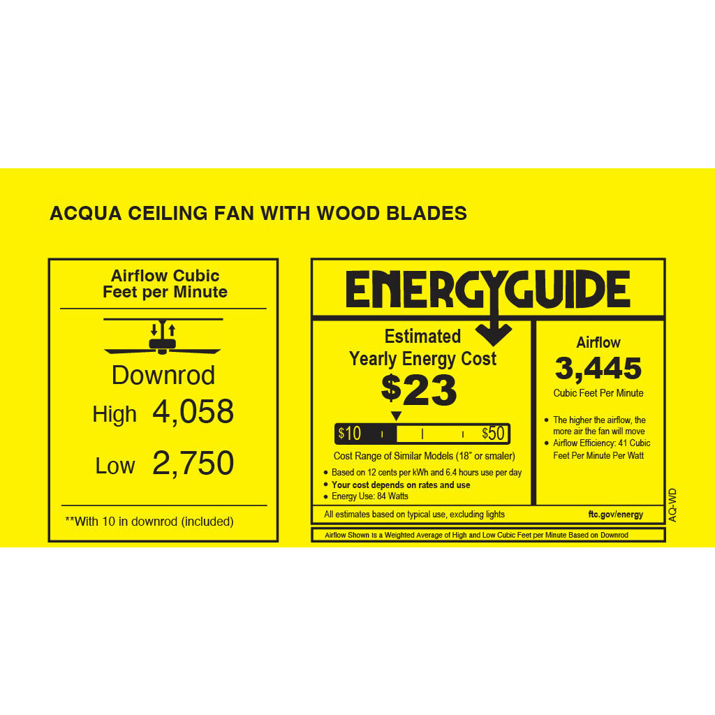 Atlas Acqua 16 inch Textured Bronze with Barn Wood Tone Blades Rotational Ceiling Fan