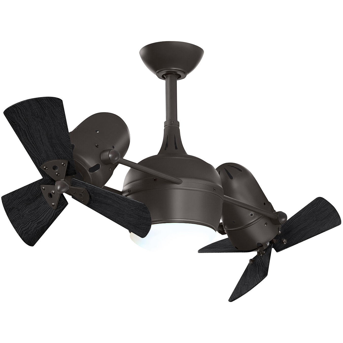 Atlas Dagny - LK 16 inch Textured Bronze with Matte Black Wood Blades Rotational Ceiling Fan