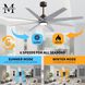 Atlas Ariella-LK 64 inch Textured Bronze with Barn Wood Tone Blades Ceiling Fan