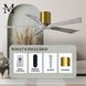 Atlas Irene-5H 60 inch Brushed Brass with Barnwood Tone Blades Ceiling Mount Paddle Fan in Barn Wood, Flush Mounted