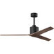 Atlas Mollywood 60 inch Matte Black with Walnut Tone Blades Ceiling Fan, Atlas