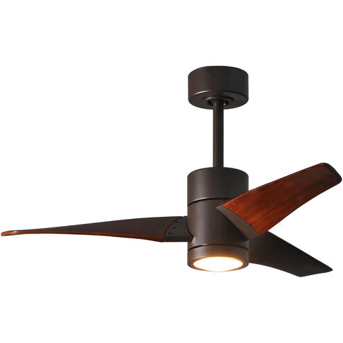 Atlas Super Janet 42 inch Textured Bronze with Walnut Tone Blades Ceiling Fan, Paddle Fan