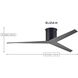 Atlas Eliza-H 56 inch Gloss White with Barn Wood Blades Ceiling Mount Paddle Fan, Atlas