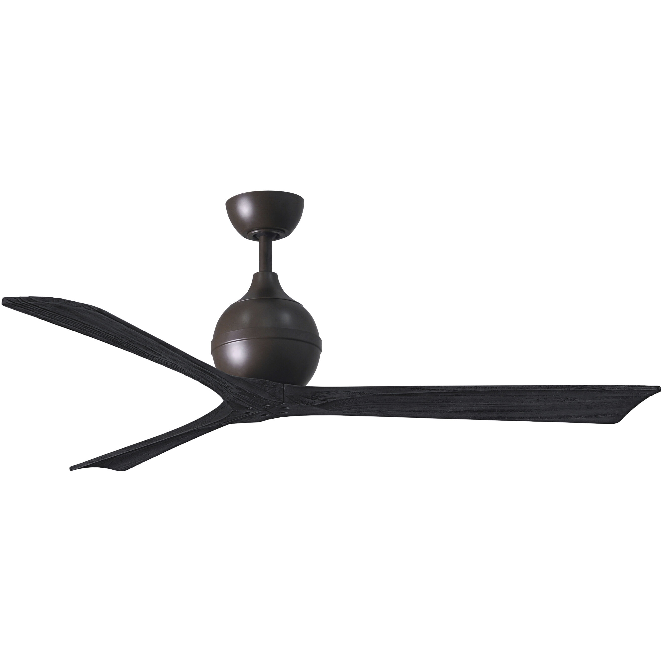 Atlas Irene-3 60 inch Textured Bronze with Matte Black Blades Paddle Fan, Atlas