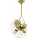 Matthews-Gerbar Jarold Direcional 13 inch Polished Brass Ceiling Fan, Matthews-Gerbar