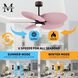 Atlas Alessandra TROPICAL - LK 48 inch Textured Bronze with Light Pink Blades Ceiling Fan