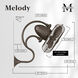Atlas Melody 20 inch Textured Bronze Oscillating Wall Fan