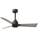 Atlas Alessandra 42 inch Textured Bronze with Gray Ash Blades Indoor/Outdoor Ceiling Fan