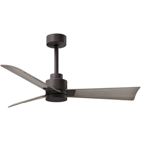 Atlas Alessandra 42 inch Textured Bronze with Gray Ash Blades Indoor/Outdoor Ceiling Fan