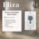 Atlas Eliza 56 inch Gloss White with Old Oak Tone Blades Ceiling Fan, Paddle Fan