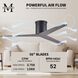 Atlas Eliza-H 56 inch Matte Black with Old Oak Tone Blades Ceiling Mount Paddle Fan, Atlas