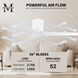 Atlas Eliza-H 56 inch Gloss White Ceiling Mount Paddle Fan, Atlas