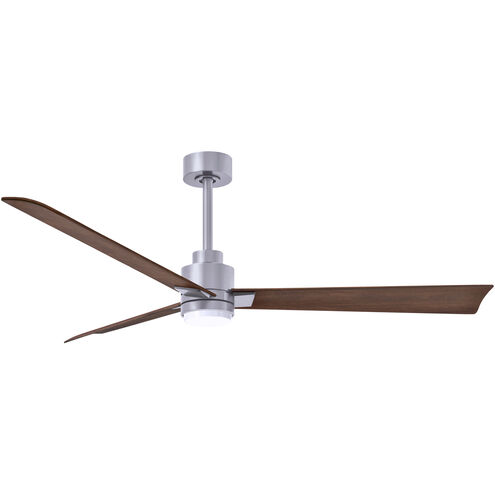 Atlas Alessandra-LK 56 inch Brushed Nickel with Walnut Blades Indoor/Outdoor Ceiling Fan