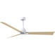 Atlas Alessandra - LK 56 inch Matte White with Light Maple Tone Blades Ceiling Fan
