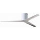 Atlas Eliza-H 56 inch Gloss White with Barn Wood Blades Ceiling Mount Paddle Fan, Atlas