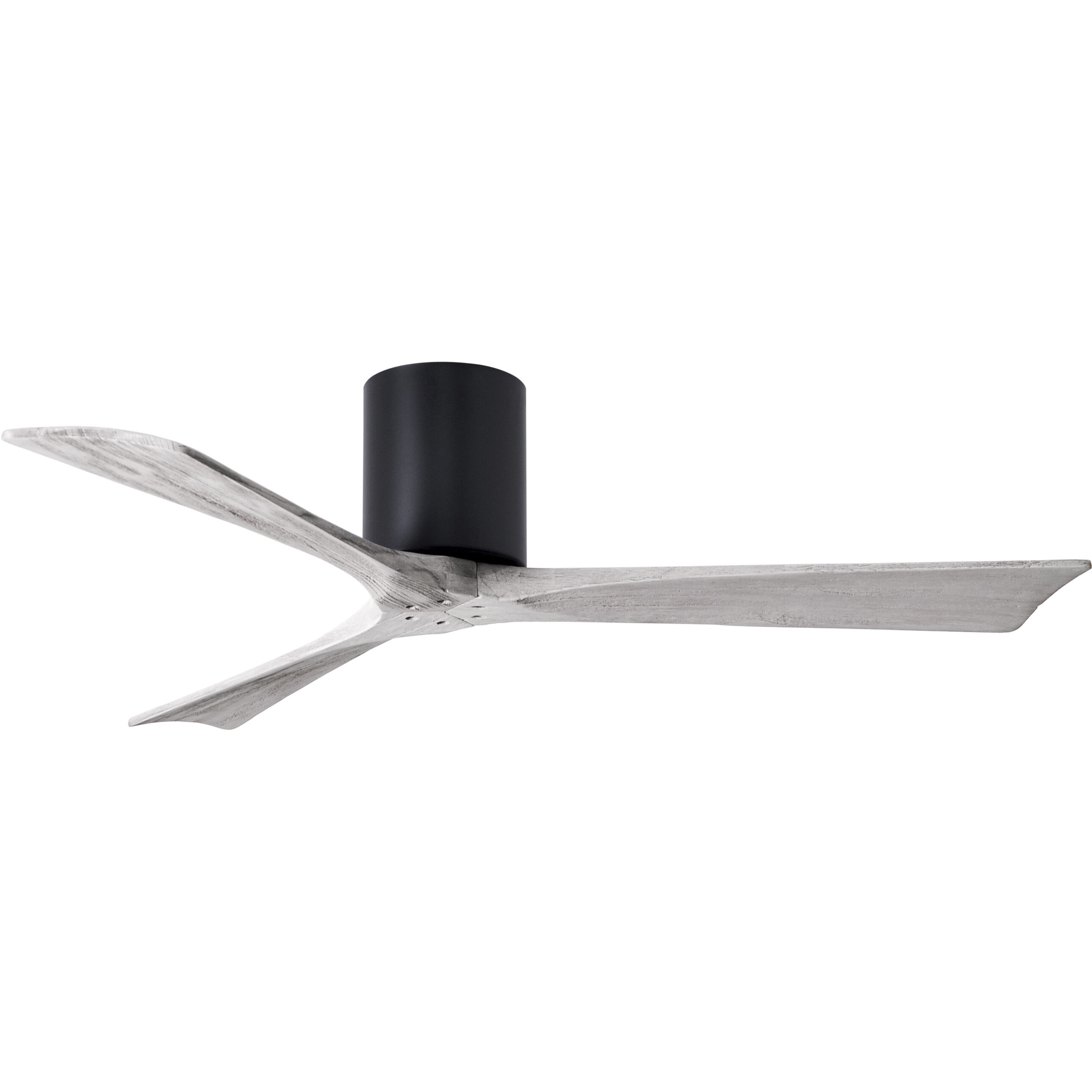 Atlas Irene-3H 52 inch Matte Black with Barn Wood Tone Blades Flush Mount Paddle Fan, Flush Mounted