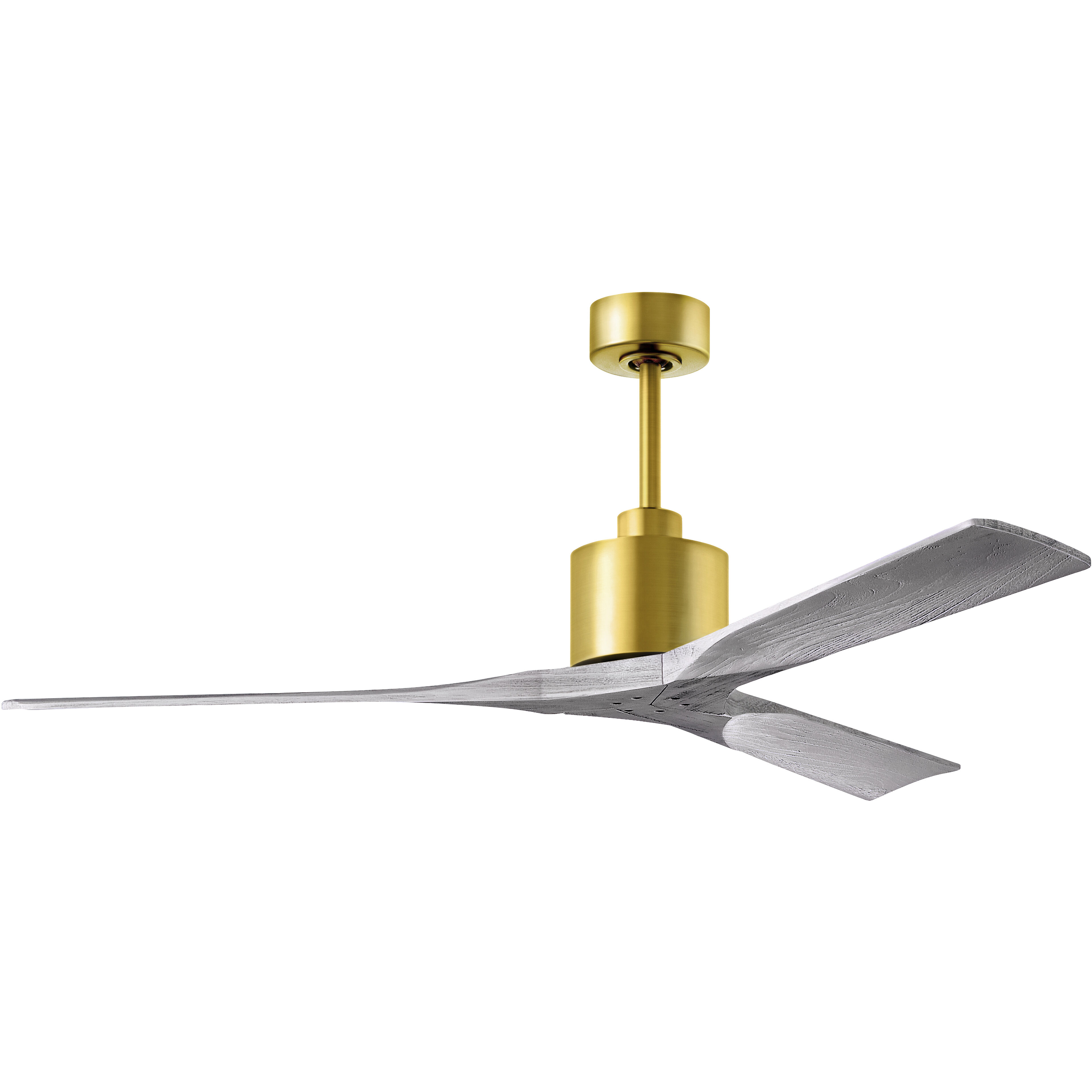 Atlas Nan 60 inch Brushed Brass with Barn Wood Tone Blades Ceiling Fan