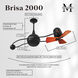 Matthews Gerbar Brisa 2000 16 inch Matte Black with Solid Mahogany Wood Blades Rotational Ceiling Fan
